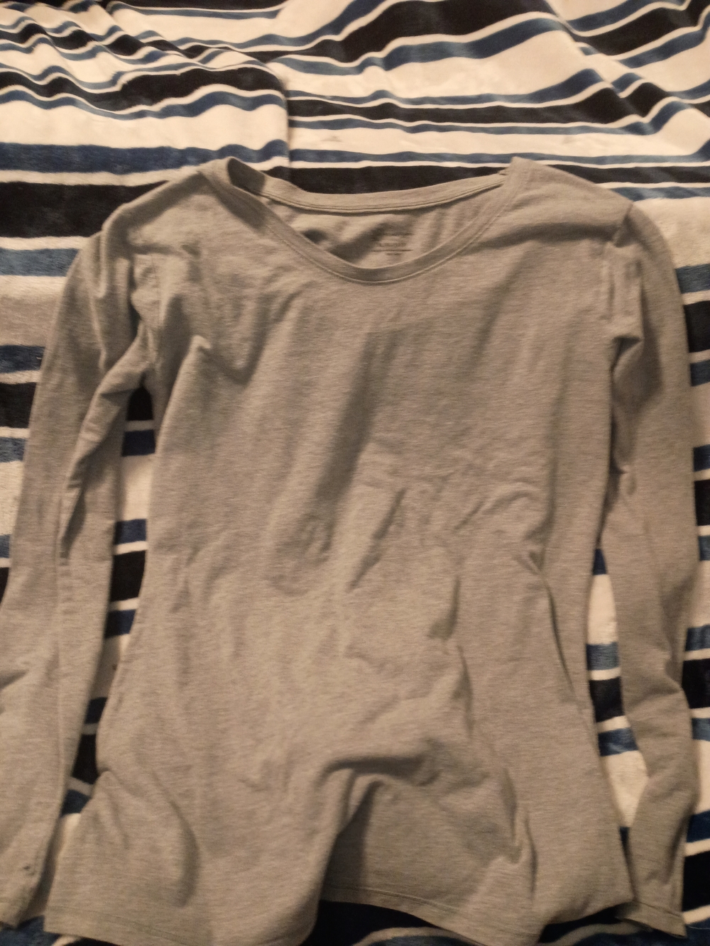 No Boundaries Gray Long Sleeve Tee